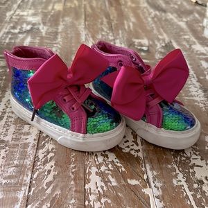 JoJo Hightop Sequin Sneakers with Bow Size 8T